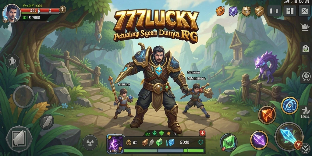 Gameplay seru dalam 777LUCKY dengan berbagai karakter RPG.