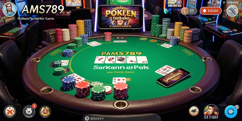 Screenshot utama AMS789 menampilkan gameplay Poker yang seru dan interaktif.