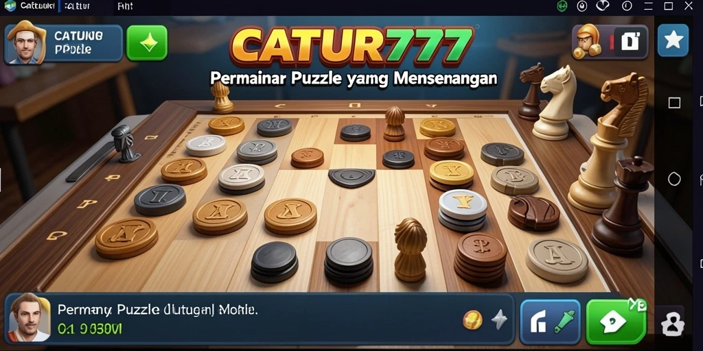 Tampilan gameplay menantang dan seru di CATUR777.