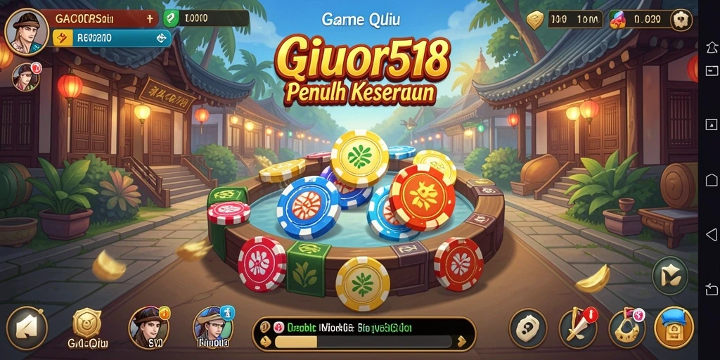 Screenshot GACOR518 menampilkan momen seru dalam permainan QiuQiu.