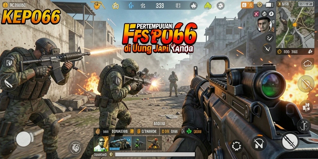 Screenshot dari gameplay seru KEPO66 dalam pertempuran FPS.