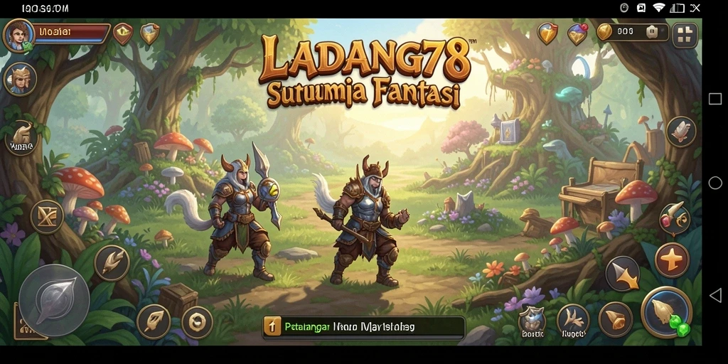 Tampilan visually stunning pada gameplay RPG LADANG78.
