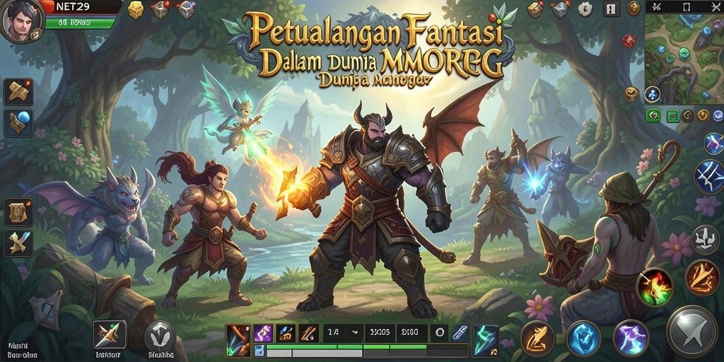 Tangkapan layar NET29 menampilkan aksi seru dalam pertempuran MMORPG.