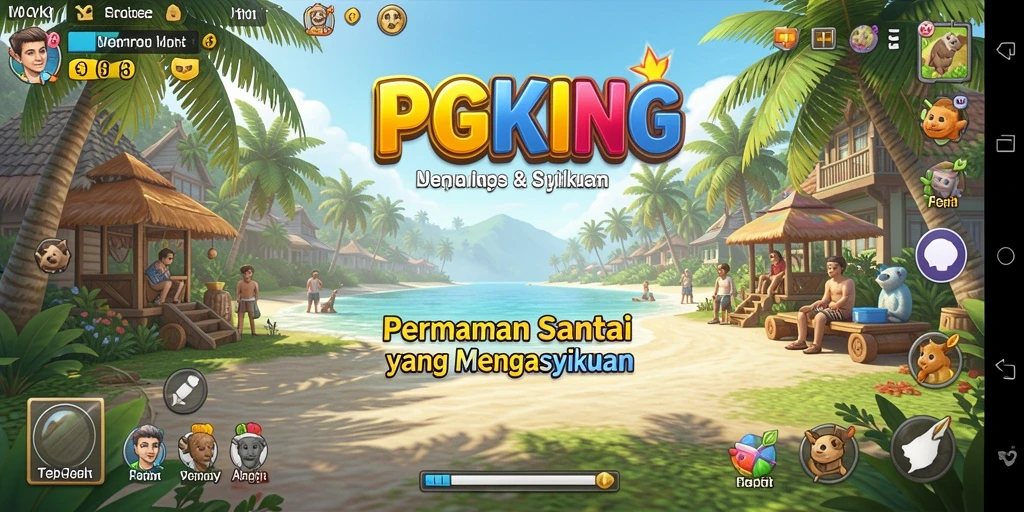 Tampilan gameplay PGKING yang penuh warna dan tantangan menarik.