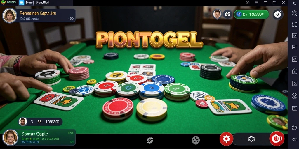 Tampilan gameplay Gaple yang seru dan interaktif di PIONTOGEL.