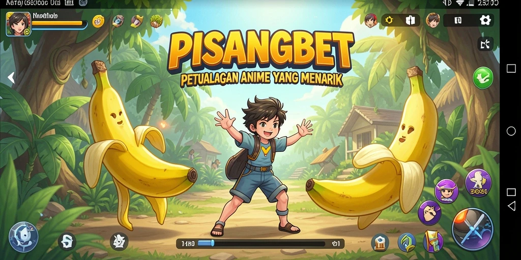 Screenshot gameplay PISANGBET menunjukkan aksi karakter anime yang menarik.