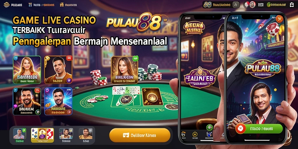Tampilan gameplay yang memukau di aplikasi PULAU88 Live Casino.