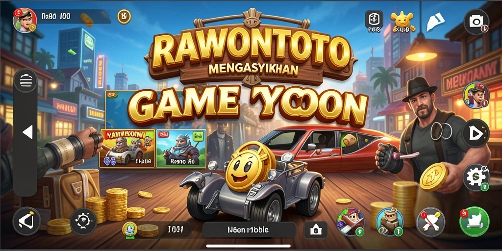 Gameplay menarik dari RAWONTOTO yang mengasah kemampuan manajemen bisnis.