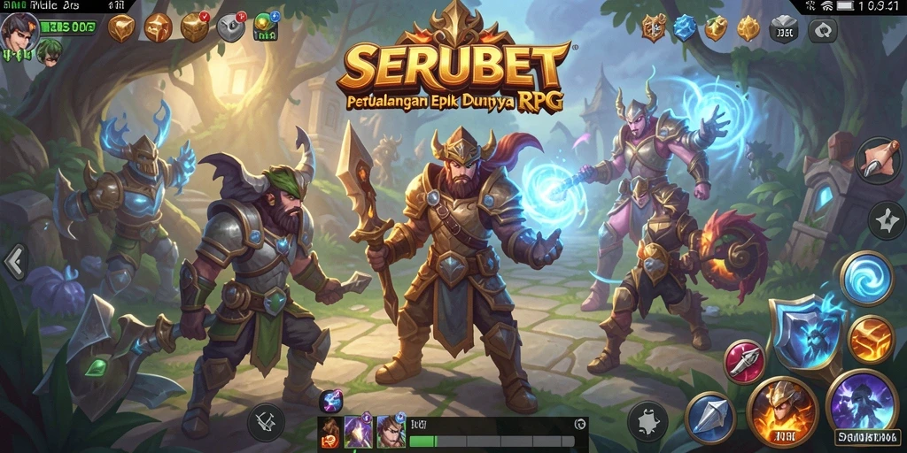 Tampilan gameplay SERUBET yang menarik dalam dunia RPG.