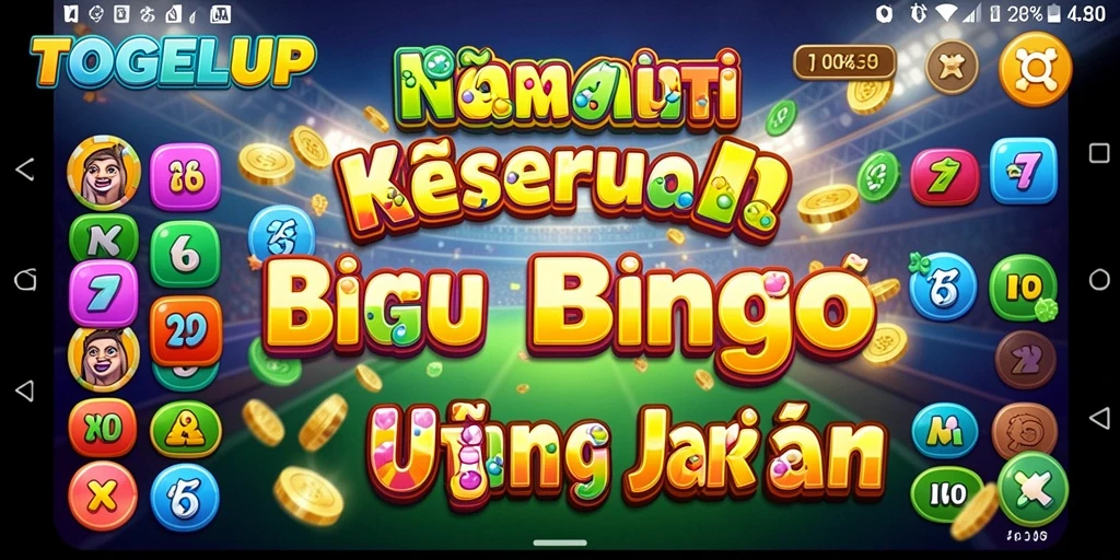 Screenshot TOGELUP menampilkan gameplay Bingo yang seru.